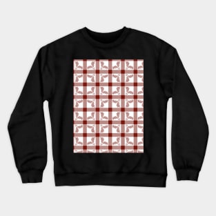 Festive Farmhouse Holly Berry Checkerboard - Deep Red -  Cozy Winter Collection Crewneck Sweatshirt